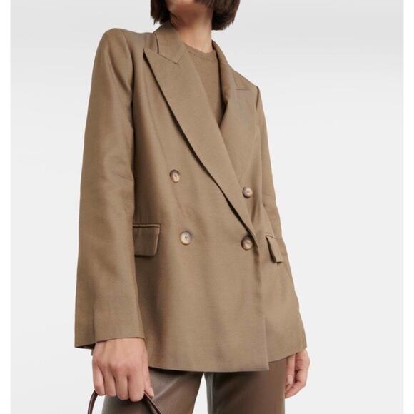 Joseph Jackets & Blazers - JOSEPH Jaden Twill Blazer Jacket FR42 US Large Lined Double-Breasted Beige